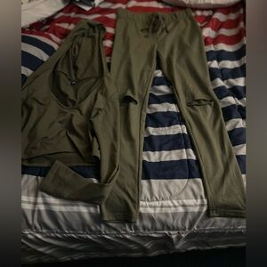 UK2LA Olive Green Casual Ensemble